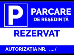 indicator pentru parcare de resedinta cu numar de autorizatie